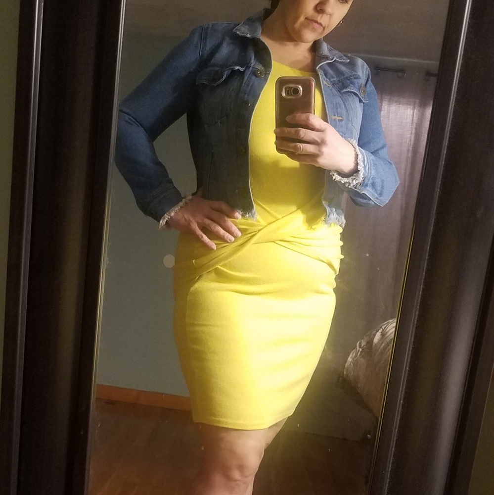 Sunny yellow tank dress